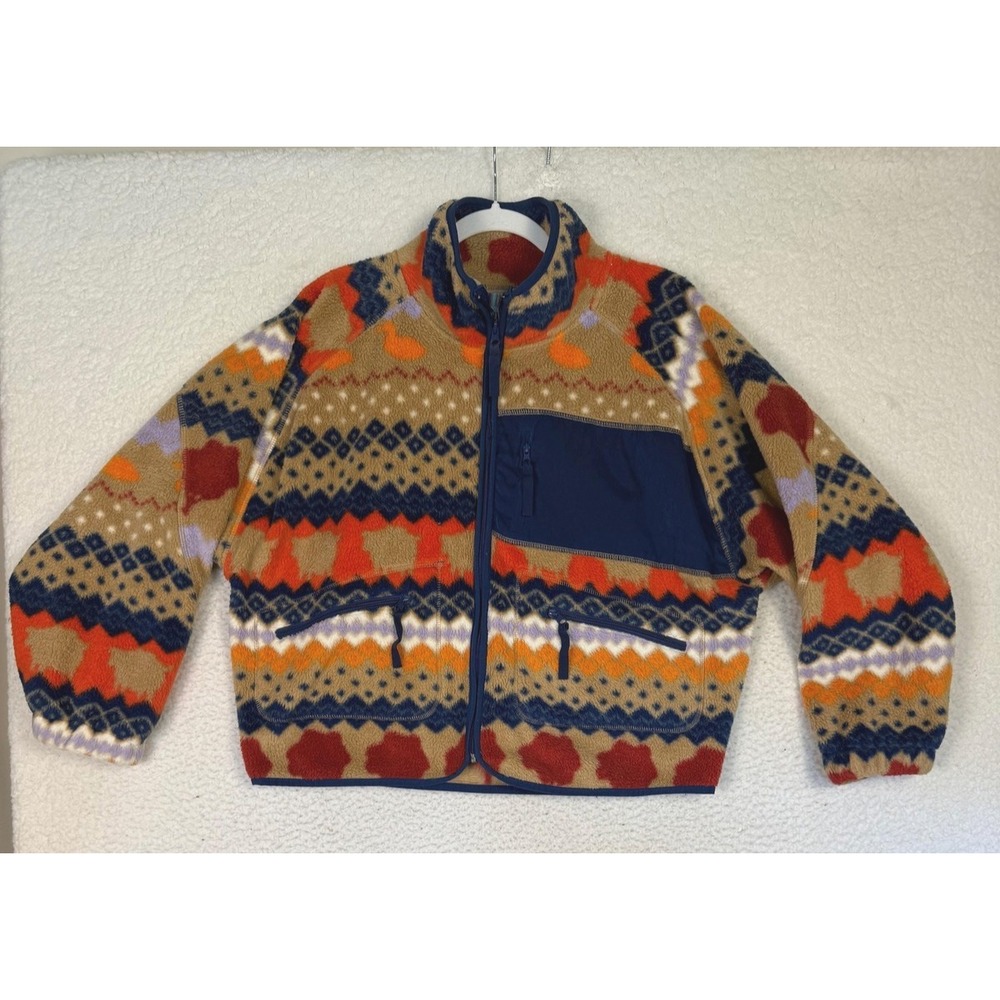 Urban Outfitters Y2K Stormi Large Aztec Fleece Jacket Gorpcore Hiking‎ Utility